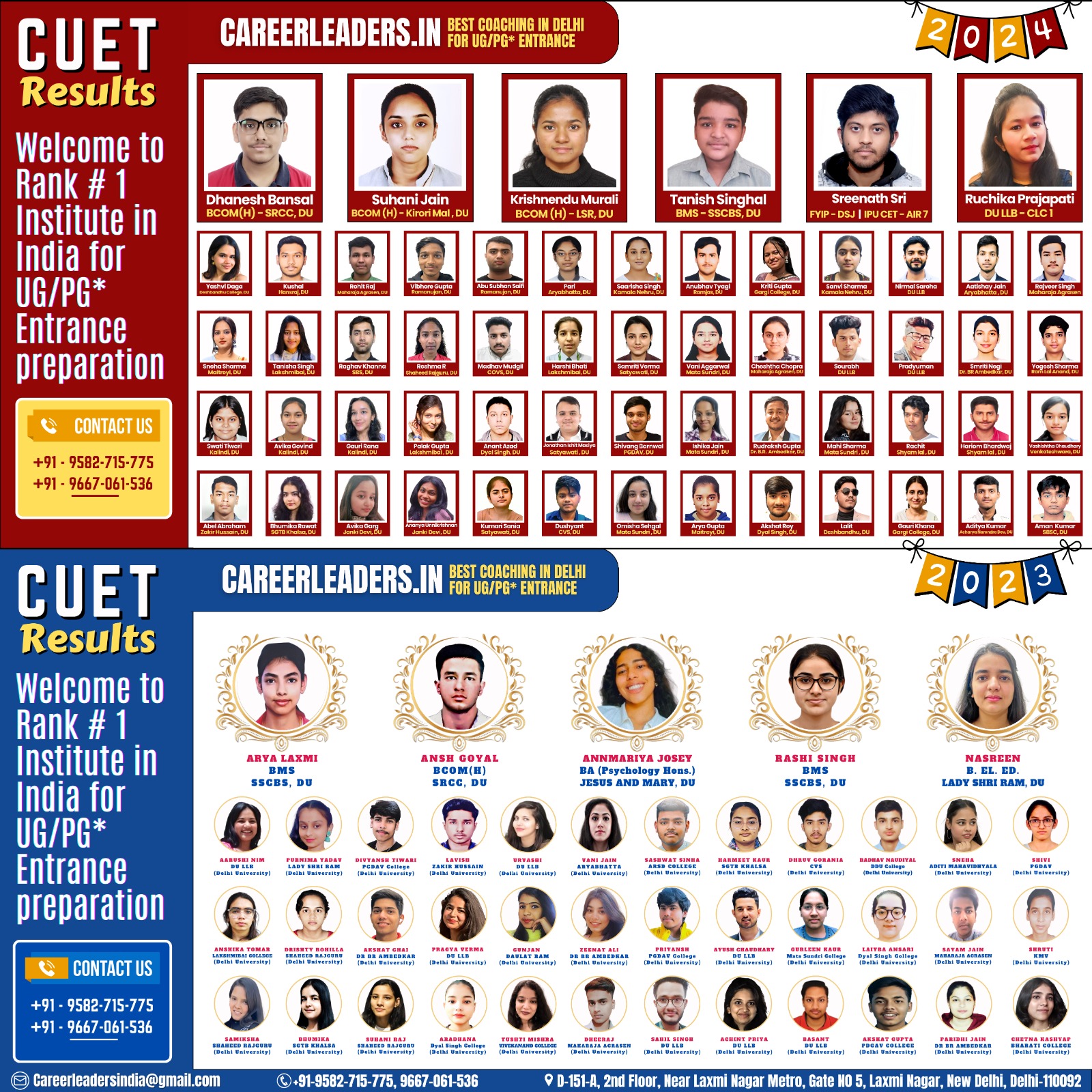 results 2023 and 2024 Online CUET Crash Course